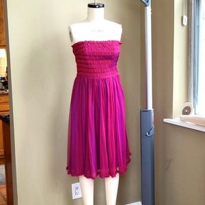 Nicole Miller strapless Dresses burgundy / neon violet color size XS